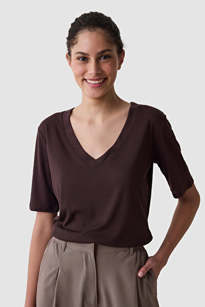 Penti V Neck Regular Fit Modal T-Shirt