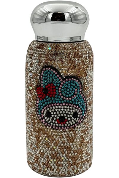 B&D Luxury Crystal Vacuum Flask 350ml - Insulated Rhinestone-Decorated Travel Water Bottle