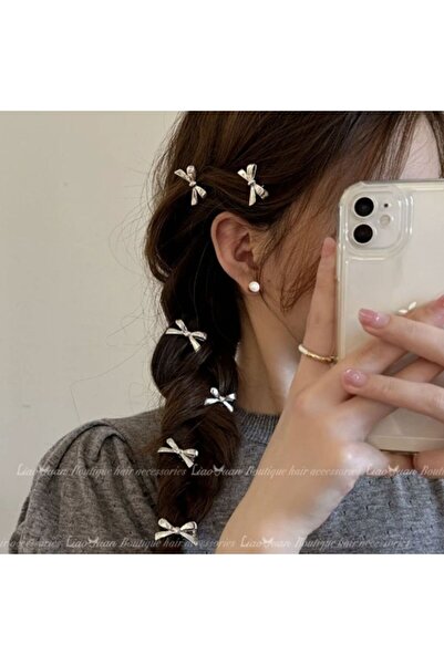 So Much Accesories Silver Color Metal Bowknot Clasp Set 6 Pieces