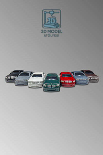 3D Model Atolyesi 1/75 Ölçekli 3D Baskı Maketler İçin Işıklı Mini Araba Tekli