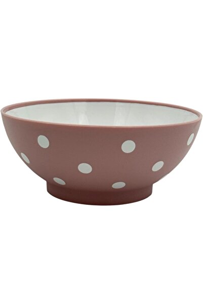 B&D BandD Ceramic Polka-Dot Serving Bowl, Pink with White Spots, 20.5 × 8.5 cm, 1500 ml