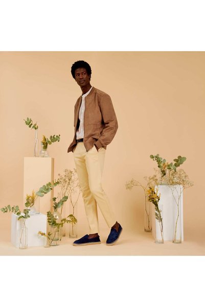 KIABI Slim-fit hemp-blend chinos BEIGE