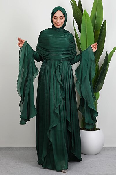 GİYZAMİLA Βραδινό φόρεμα Ebru Yoryo Σμαραγδένιο