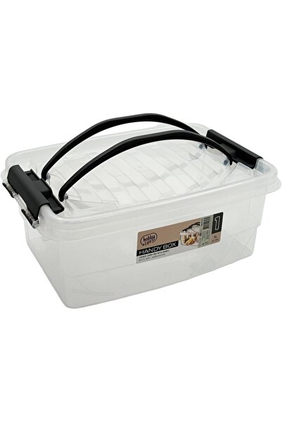 B&D / banddtools Transparent Plastic Storage Container with Handle, 5L, Secure Locking Lid