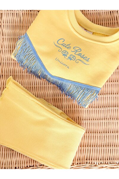 Alvadonna Tasseled Girls' Top and Bottom Set