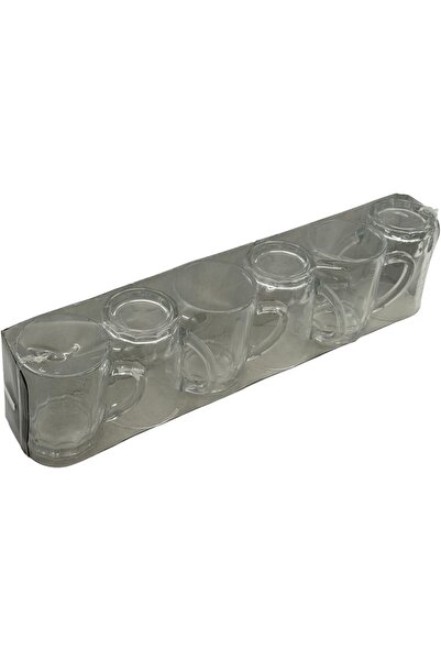 B&D 80ml Glass Cups Set - 6 Transparent Luxury Tea & Coffee Cups, Heat-Resistant, Dishwasher Safe