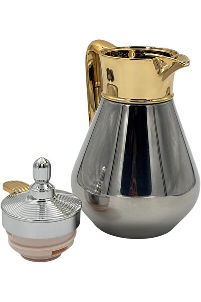 B&D Luxury Vacuum Thermos Pitcher by banddtools, Stainless Steel & Gold, 1.0 L