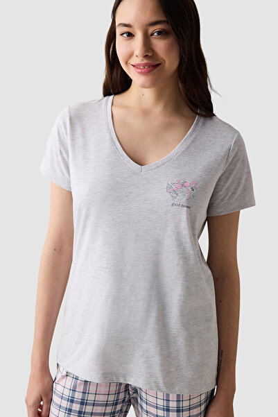 Penti Checked Pattern Cotton Pyjama Set