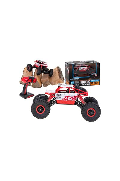 kik RC Rock Crawler 1:18 4WD Remote Control Car - Red, 2.4GHz