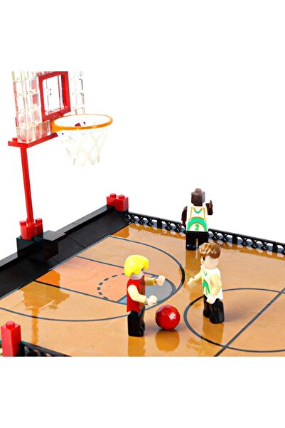 hak-iş oyuncak Sport Basketball Match 250 Piece Basketball Court Building Block Set
