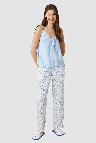 Penti Optical White Lilah Floral Patterned Pyjama Bottoms