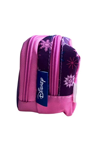 Disney Suluk with a Gift - Frozen Elsa Licensed Pencil Case - Purple Pink Pencil Bag with Double-Sided Zipper