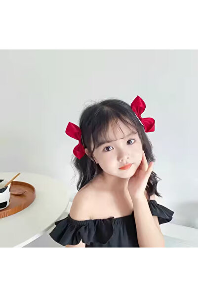 So Much Accesories 2-Piece Red 3D Bow Buckle