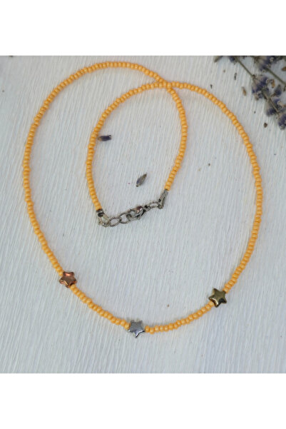 FARA Yellow Toho bead necklace