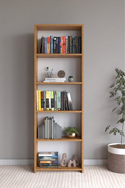 MEK NİSA 5 RAFLI GENİŞ KİTAPLI ATLANTİK ÇAM