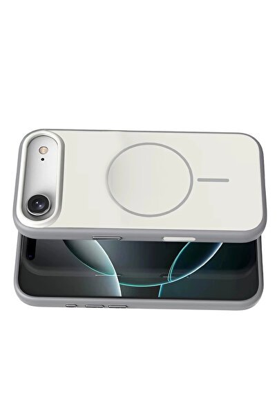 Fuchsia غطاء ابل ايفون 17 اير نيفا ماج سيف - رمادي