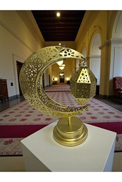 Mercan Hijab Hilal Temalı Dekoratif Obje