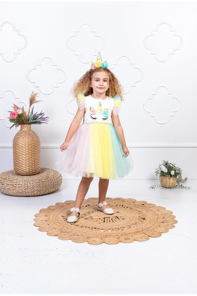iklimix Girl's Unicorn Tutu Dress Costume Model