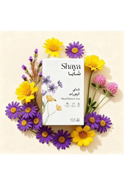 SHAYA شاي أعشاب زهري، خالي من الكافيين، 20 كيسًا، 40 جم