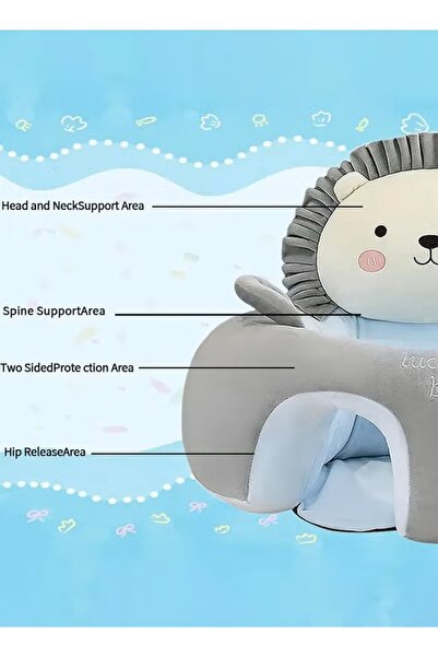 Generic Baby Sitting Support Seat Learning Sitting Chair Cartoon Baby Sofa Floor Seat PP Cotton Filling