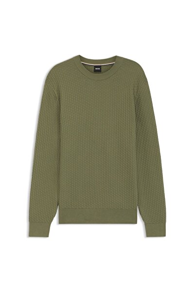 BOSS Örgü Yapılı Pamuklu Kazak