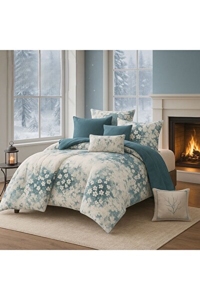 SNOOZYL Two winter blankets in velvet and soft fur with an elegant design, 240x260