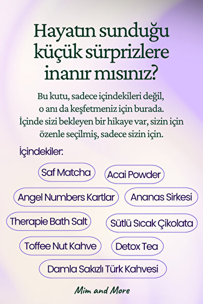 Mim and More Mim Favorites Gift Box | Pure Matcha – Toffee Nut Coffee – Angel Numbers Cards – Wellness Set