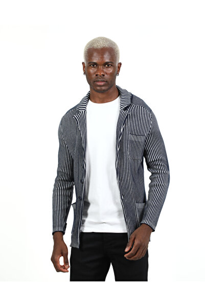 elkumoda Men's Slim Fit Italian Collar Knitted Winter Cardigan Shirt Button Closure Slim Fit