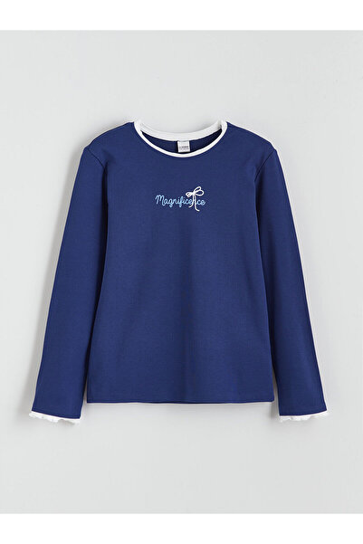 LC Waikiki Tricou pentru fetiță cu imprimeu cu guler rotund