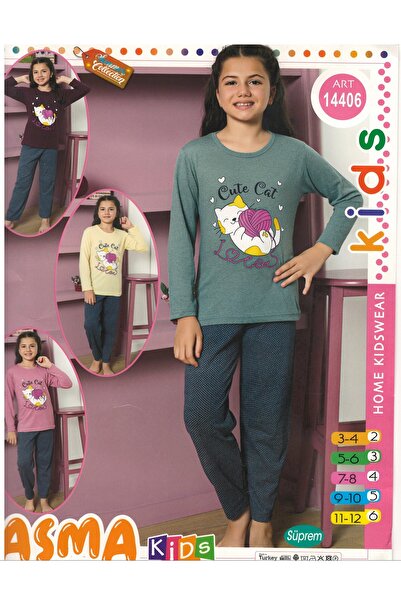 asma Pijamale fetite 2 piese Cute Cat Love