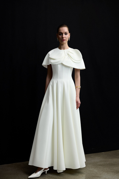 cercis Bolero Detaylı Straplez Kloş Etek Abiye Elbise