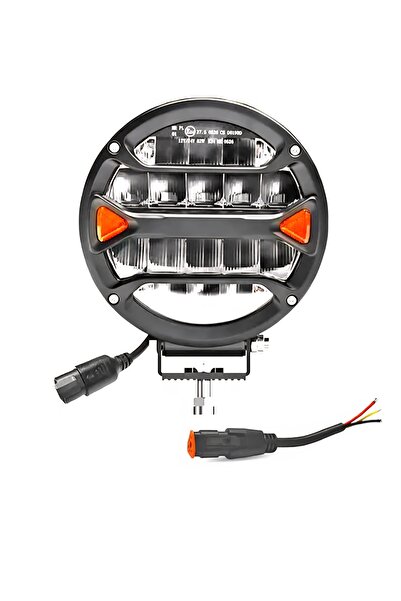 Smart Round LED Work Light, 5 Inch Off-Road Driving Lamp, Black Metal Housing