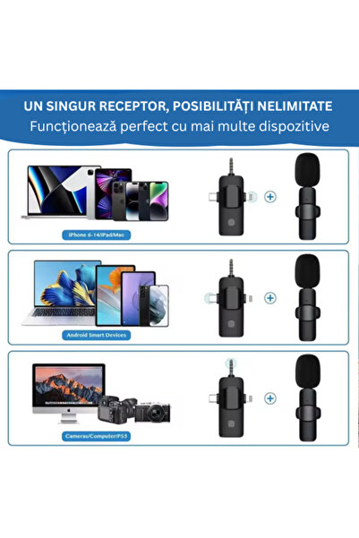 Nexonix Nexonix® Wireless K15 Lavalier Microphone – 3-in-1 Mini Noise Cancelling Microphone