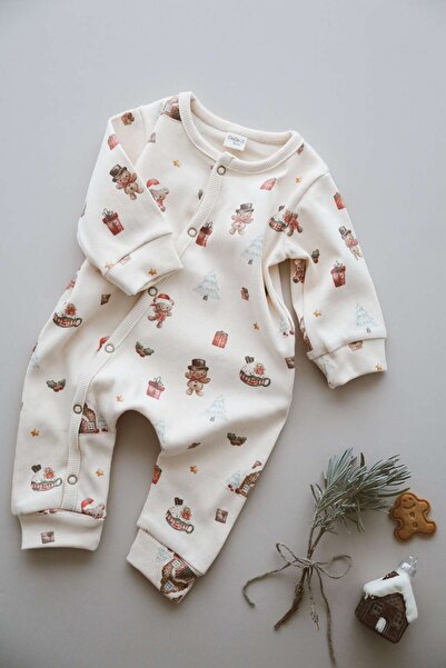 DoDo'S Baby Cookie Man Patterned Organic Camisole Baby Romper