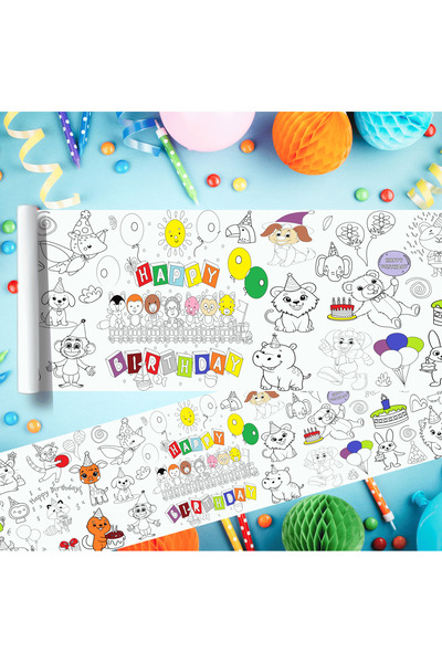 Brithday Toys حفلة عيد ميلاد مع حيوانات لطيفة مع 12 قلم تلوين باستيل كهدية | ...