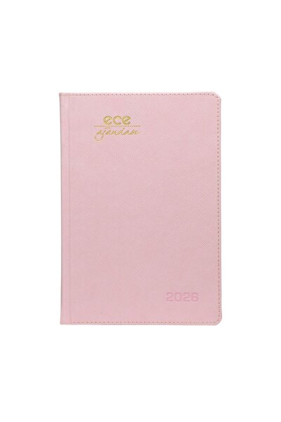 Ece Ajanda Ece-Datça Şeker Pembe Kareli Günlük 14x20 2026