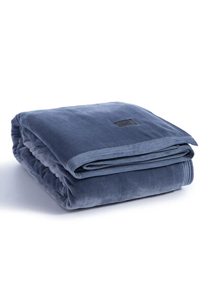 Nef Nef Homeware Velloso Double Size Blanket 230x240 Blue