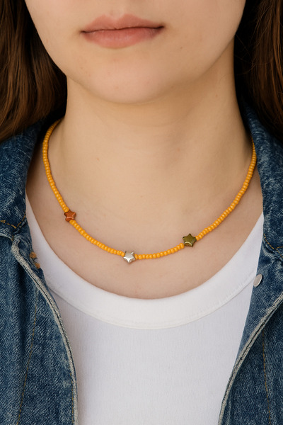 FARA Yellow Toho bead necklace