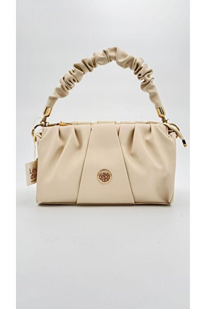 Levidor Krem Büzgü Detaylı El Çantası Levid’or Orijinal