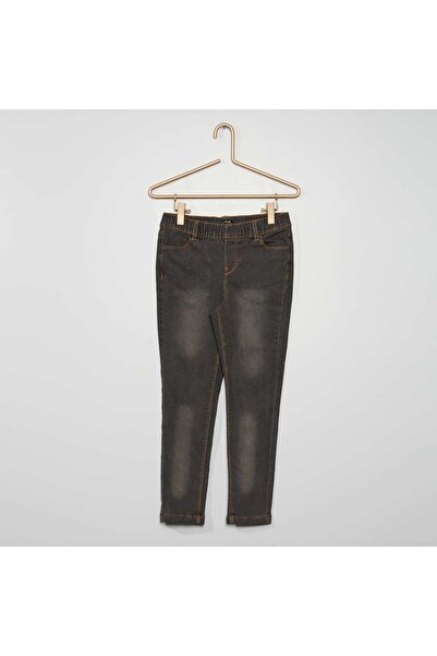 KİABİ بنطلون جينز ضيق مطاطي باللون الرمادي