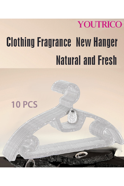 Youtrico 10-Piece Non-Slip Aromatherapy Plastic Hangers - PET Water Wave Design