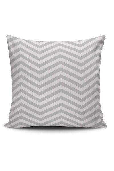 Asir Decorative Cushion 43x43 cm - White/Gray Stripes