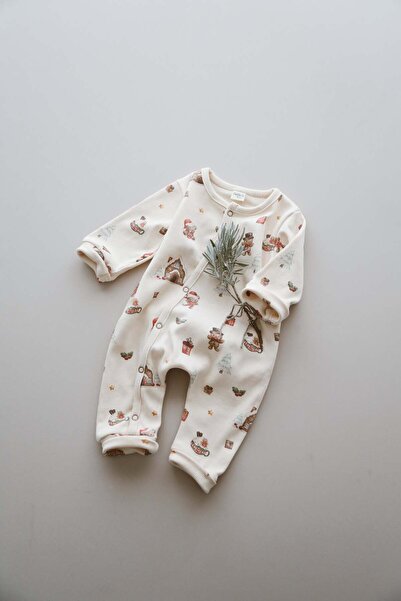 DoDo'S Baby Cookie Man Patterned Organic Camisole Baby Romper