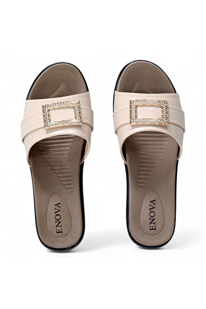 Enova نعال نسائية لتقويم العظام توفر الراحة طوال اليوم، مزودة بتصميم مشبك ومص...