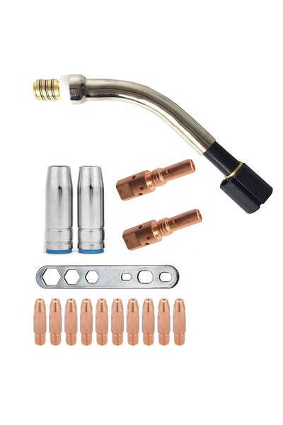 INTENSIV Set 16 consumabile pentru pistolet MIG MAG 25AK