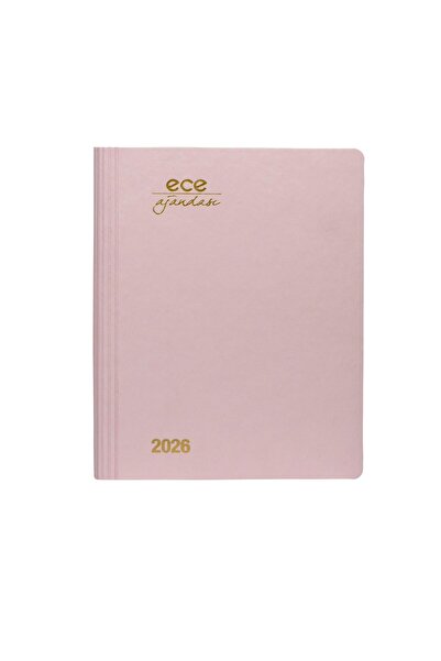 Ece Ajanda Ece-Marmaris Toz Pembe Çizgiil Günlük 12x16 2026