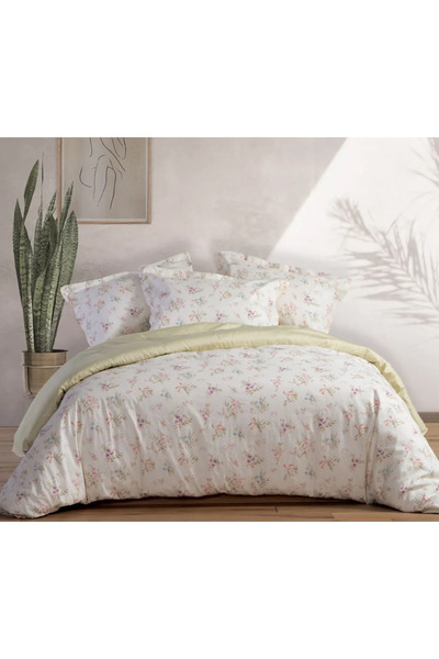 Nef Nef Homeware Set Vana duvet cover 240x230 + 2 pillowcases 52x72 Ecru Grey