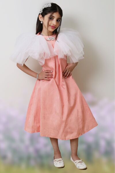 Generic Girls' dress with puffy sleeves