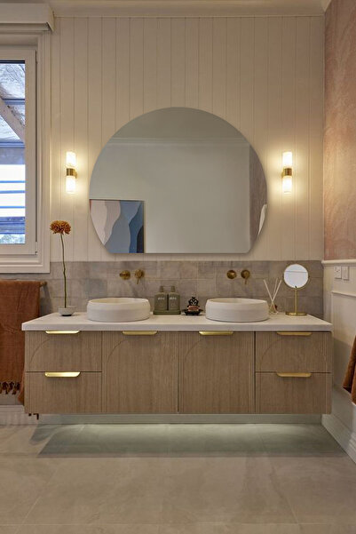 Fawdecor Premium Şık ve Zarif Ahşap Çerçeveli Dekoratif Ayna Modern Tasarım D...