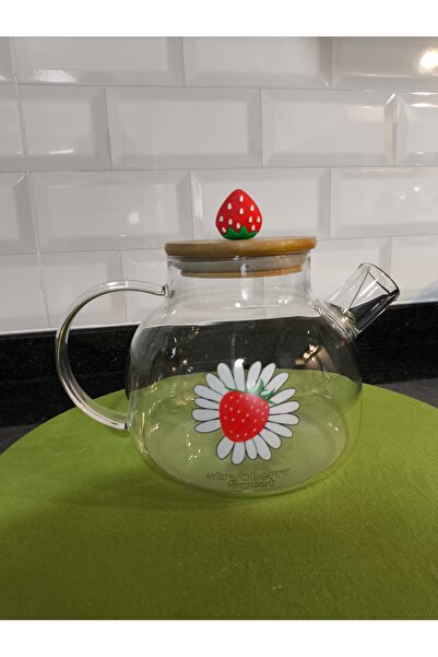 SUBBY Cam Demlik-Bitkisel Çay Demleme-1000ml-Sızdırmaz Bambu Kapak